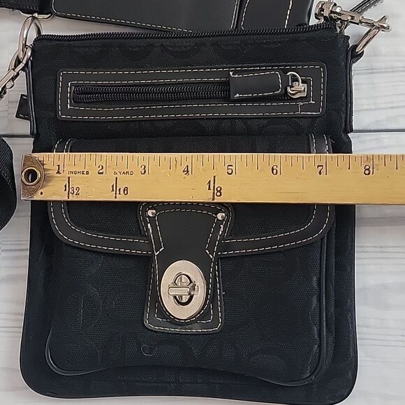 Unbranded Crossbody Bag black canvas and faux leather - Picture 7 of 7